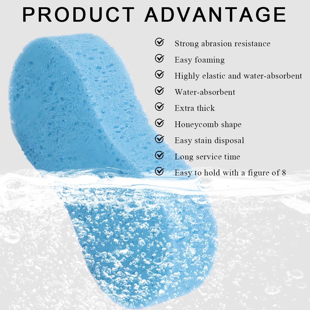 Wevdn 4 PCS Car Wash Sponges, Automotive Large Cleaning Sponges with Vacuum Compressed Packing, Multi-Purpose Washing Sponge Pad for Car Motorcycle Kitchen, Car Accessories
