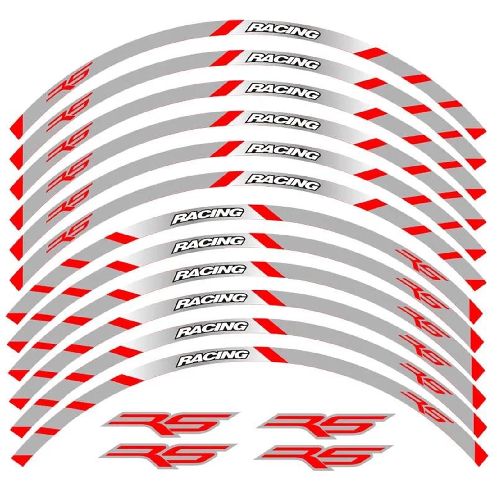 12 Strips Motorcycle Reflective Decals Wheels Moto Rim Stickers for Aprilia RS Rs125 Rs 125(Color13)
