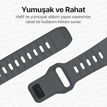 Soft and Comfortable Rugged 20mm Silicone Cord for Teknoft Samsung Galaxy Watch 7/6/5/4/FE Series (40mm/44mm), Watch 6/4 Classic (47mm/43mm/42mm) and Samsung Watch 5 Pro (45mm)