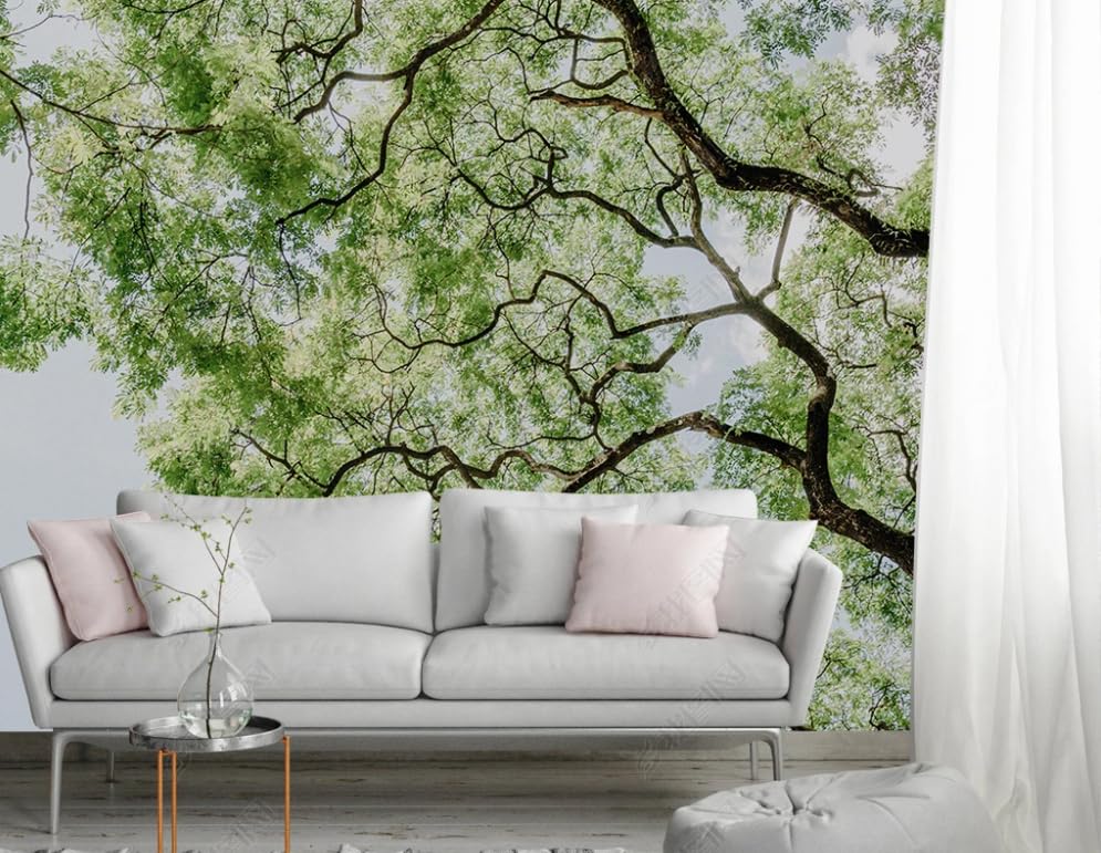 Papier Peint Intissé Dessin Main Fresque Murale Arbre de Luxe