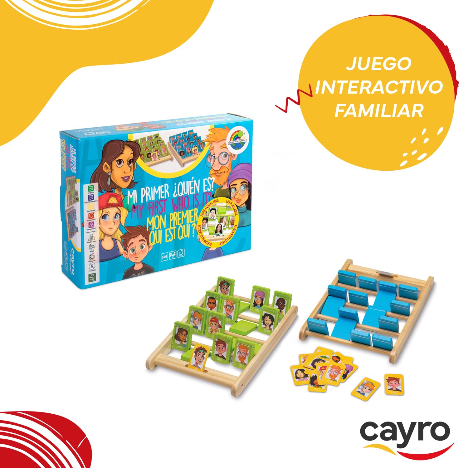 Cayro - Mi Primer ¿Quién es? - Descubre Quién es Quién -Juego de Mesa para Niños - 2 Jugadores - 3-99 años