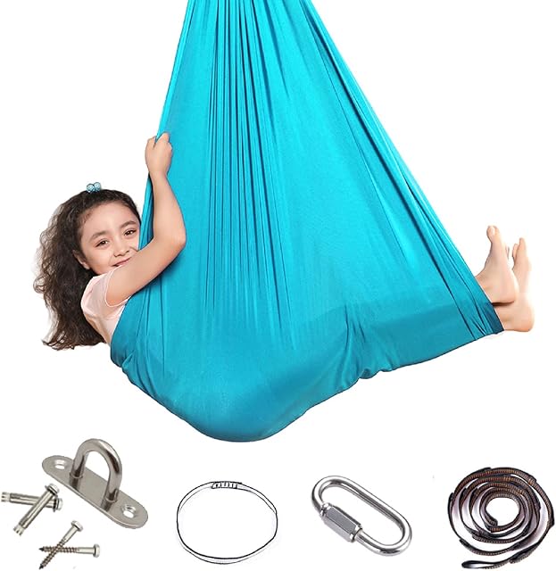 Sensory Therapy Swing Hammock Toys - Indoor Outdoor Yoga Hammocks Cuddle Pod Swings Chair for Over 3 Year Old Autism Adults Children Kids Boys Girls with ADHD, SPD, Aspergers and Other Special Needs