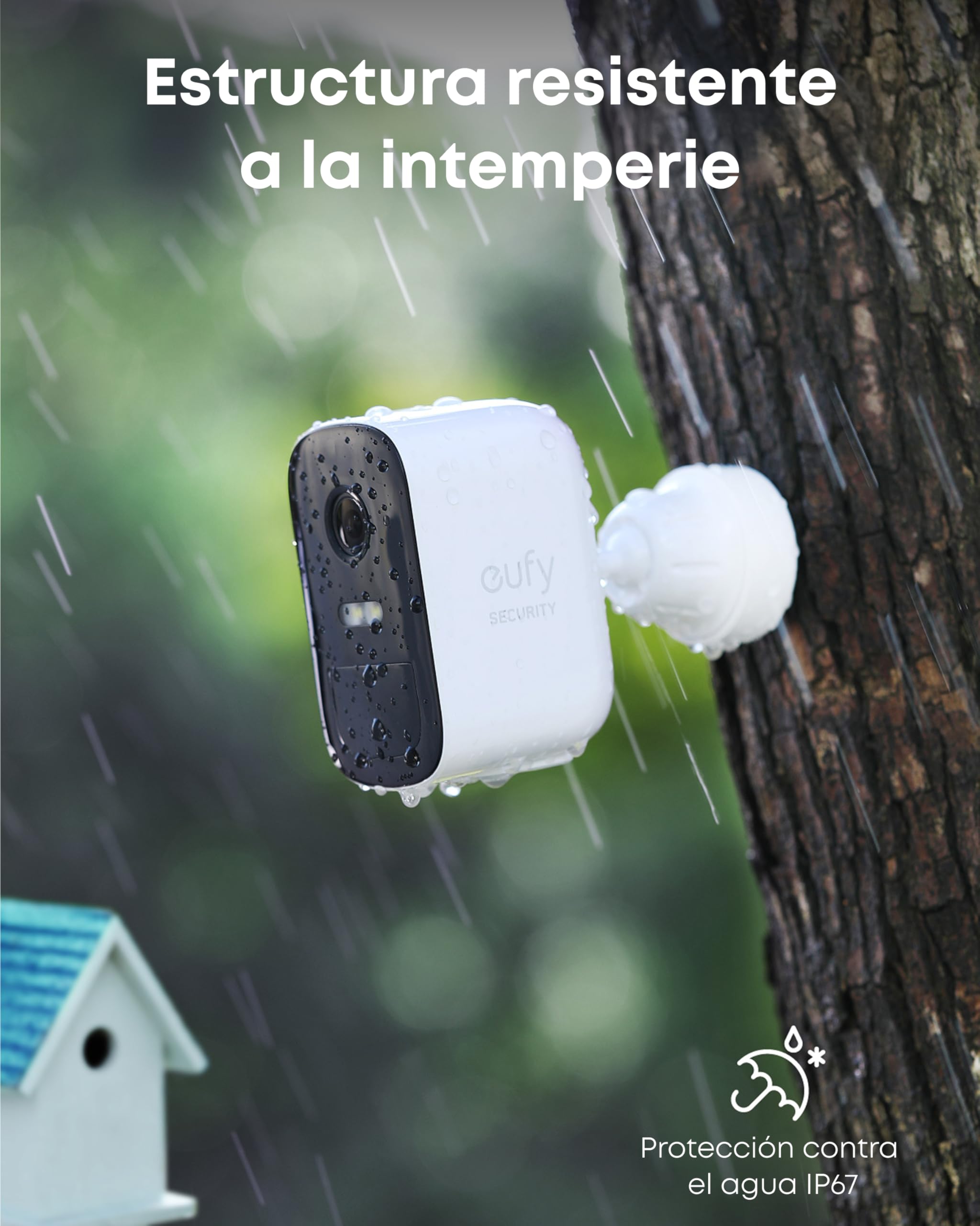 eufy Security eufyCam 2C Pro, Camara vigilancia WiFi Exterior, Camara de vigilancia Exterior,180 días de duración de la batería, 2K resolución, nessun Costo mensile, Conjunto de Cuatro cámaras