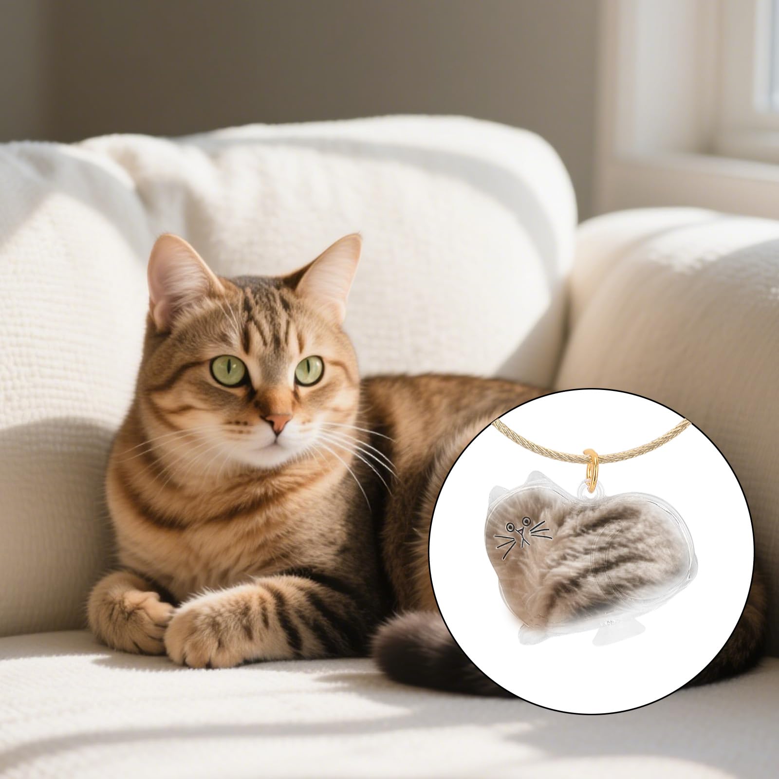 BOXOB 2pcs Cat Hair Collector Keychain - Image 4