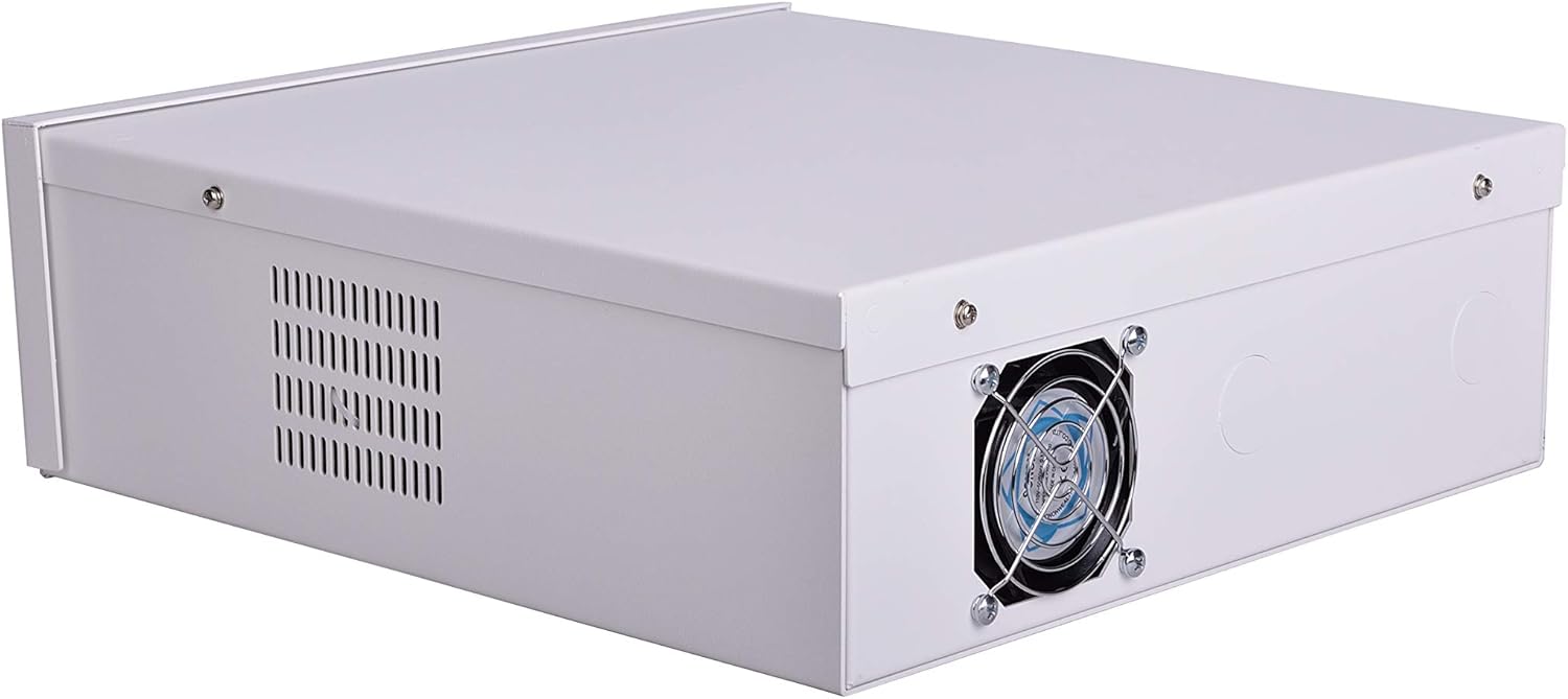 Hottest Sales Kenuco White Heavy Duty 16 Gauge Steel DVR Security Lockbox with Fan (WH 14.86’’ x 15’’ x 4.96’’)