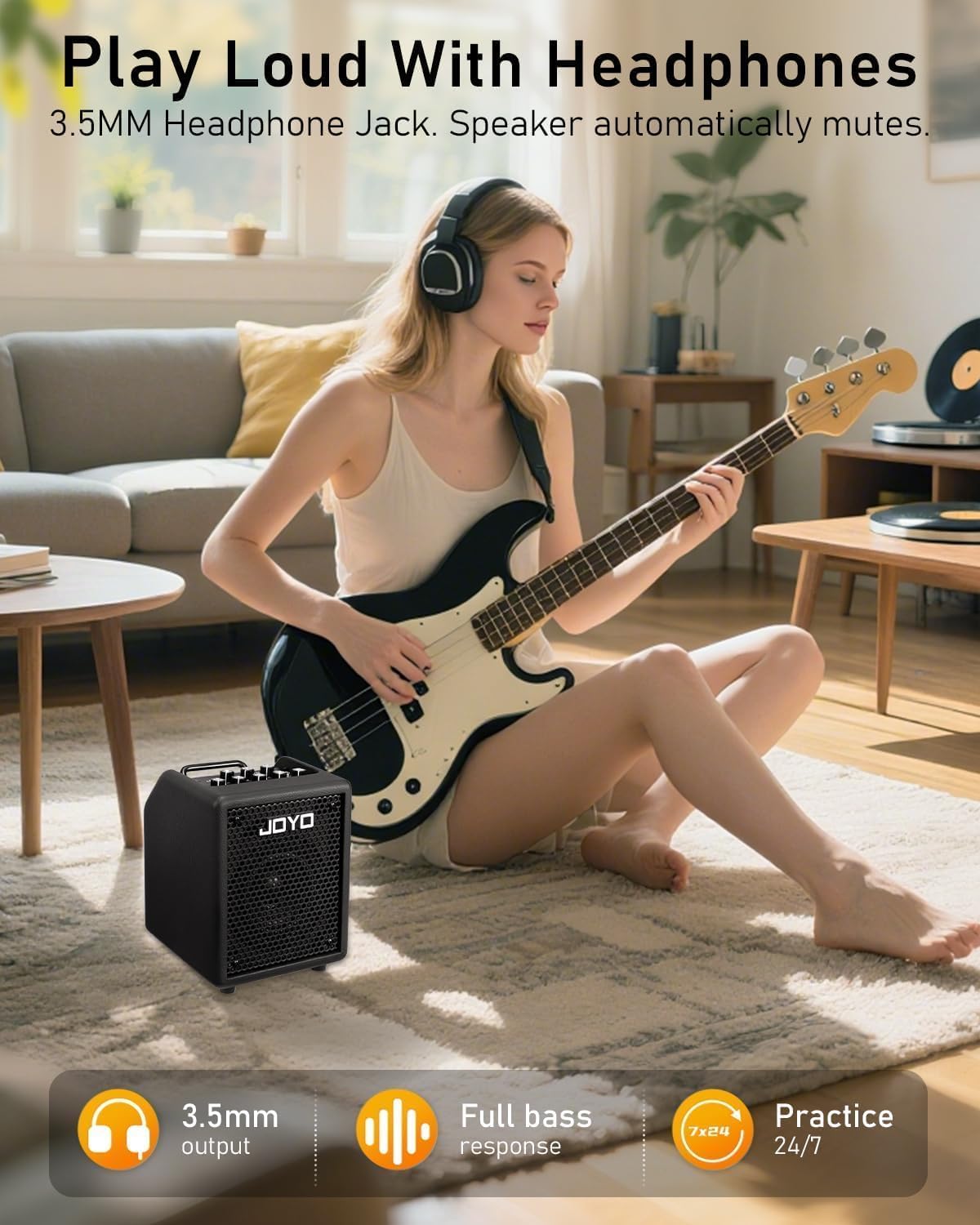 Amazon | JOYO (ジョーヨ) コンパクト ベース用 コンボアンプ ブラック