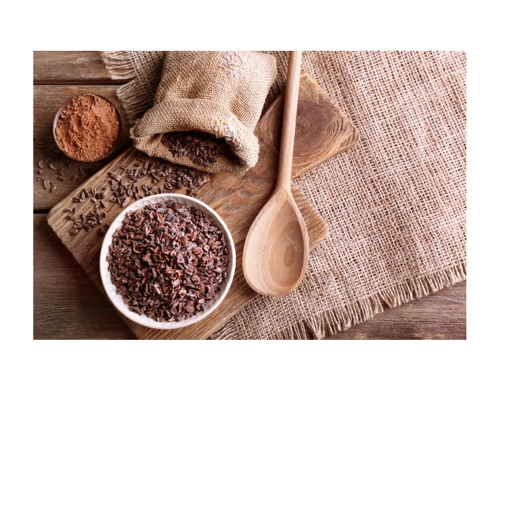 Samskara Nibs de Cacao Crudo y Premium de Perú, Cultivo Ecológico, Vegano, 1kg, 100% Natural, Puro, Sabor Intenso a Cacao, Sin Procesar