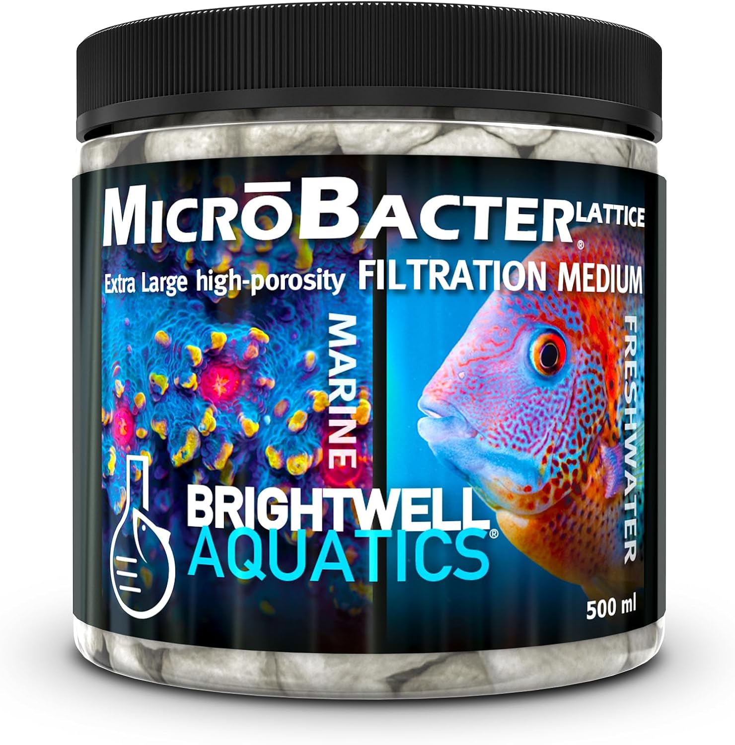 Brightwell Aquatics MicroBacter Lattice XL – Porous Biological Filtration Medium for use in Freshwater, Planted, Brackish Aquariums and Systems