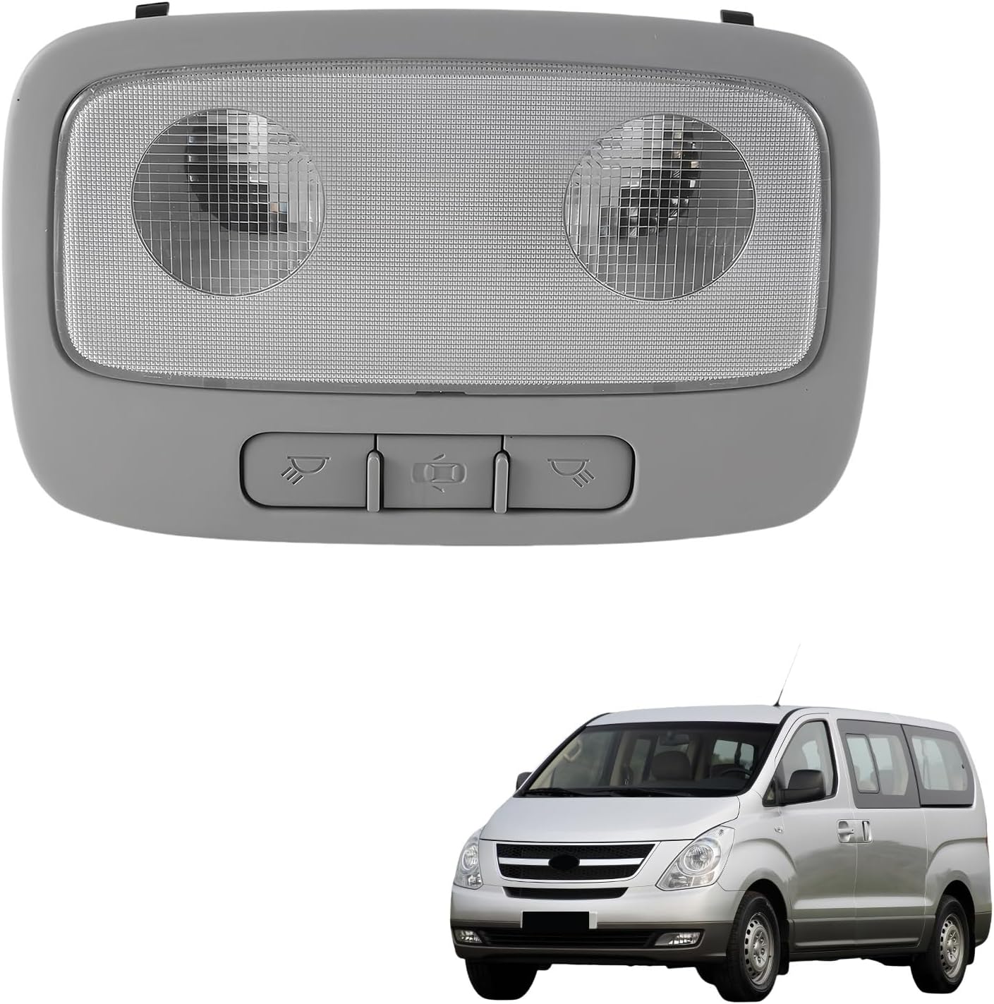1 Pcs Automotive Overhead Consoles, Compatible With Hyundai I800 IMax H1 Starex 2007-2015 928704H100TX 92870-4H100, Overhead Console Dome