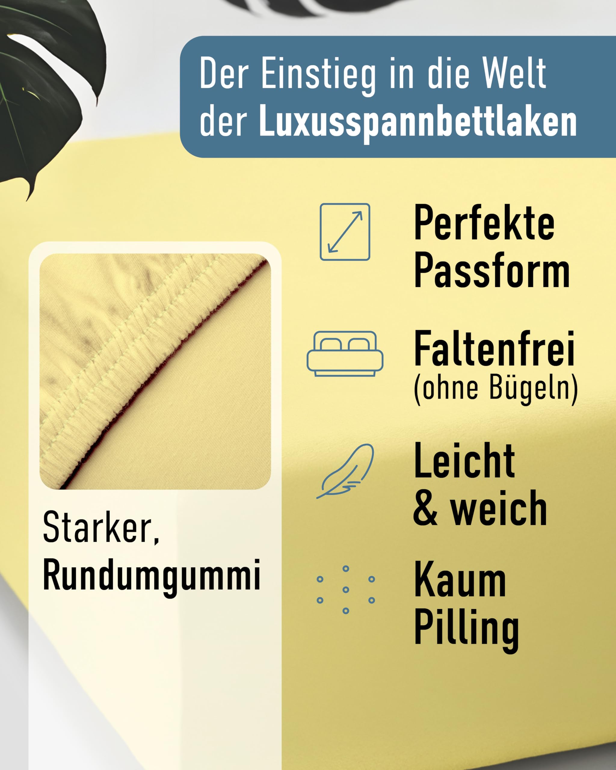 Formesse – Bella Gracia Alto Jersey Spannbettlaken Boxspringbett 90x190-100x220cm - bis 40cm Höhe - 97% Baumwoll-Kompaktgarn und 3% Elastan/Spannbetttuch aus Deutschland – Farbe Weiß