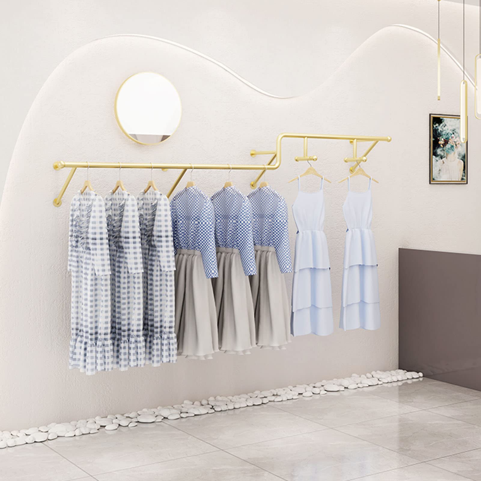Présentoir à vêtements suspendu au détail pour organiser le dressing de la chambre