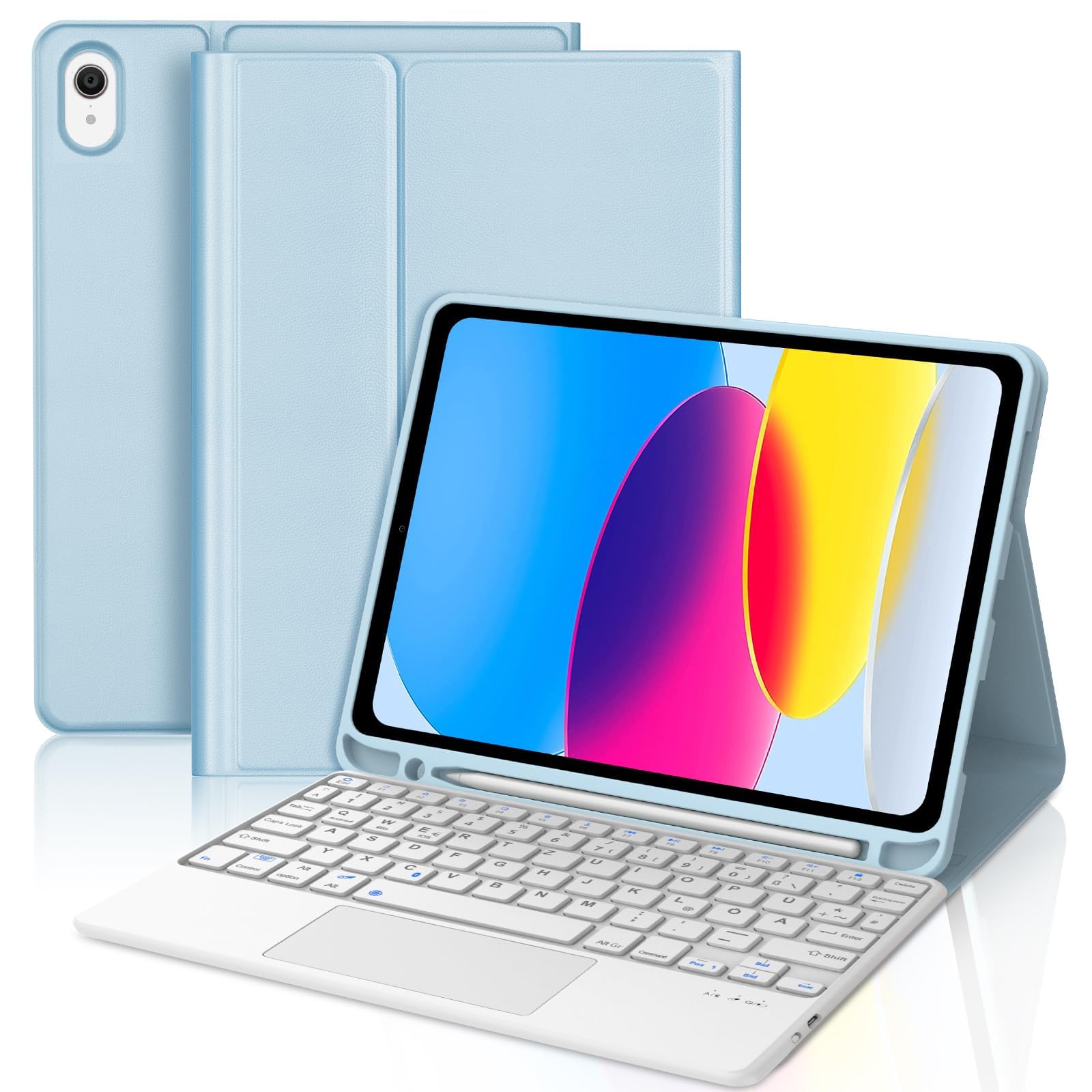 WAVATA Tastatur für Samsung Galaxy Tab S10 FE+ Plus 13.1 Zol