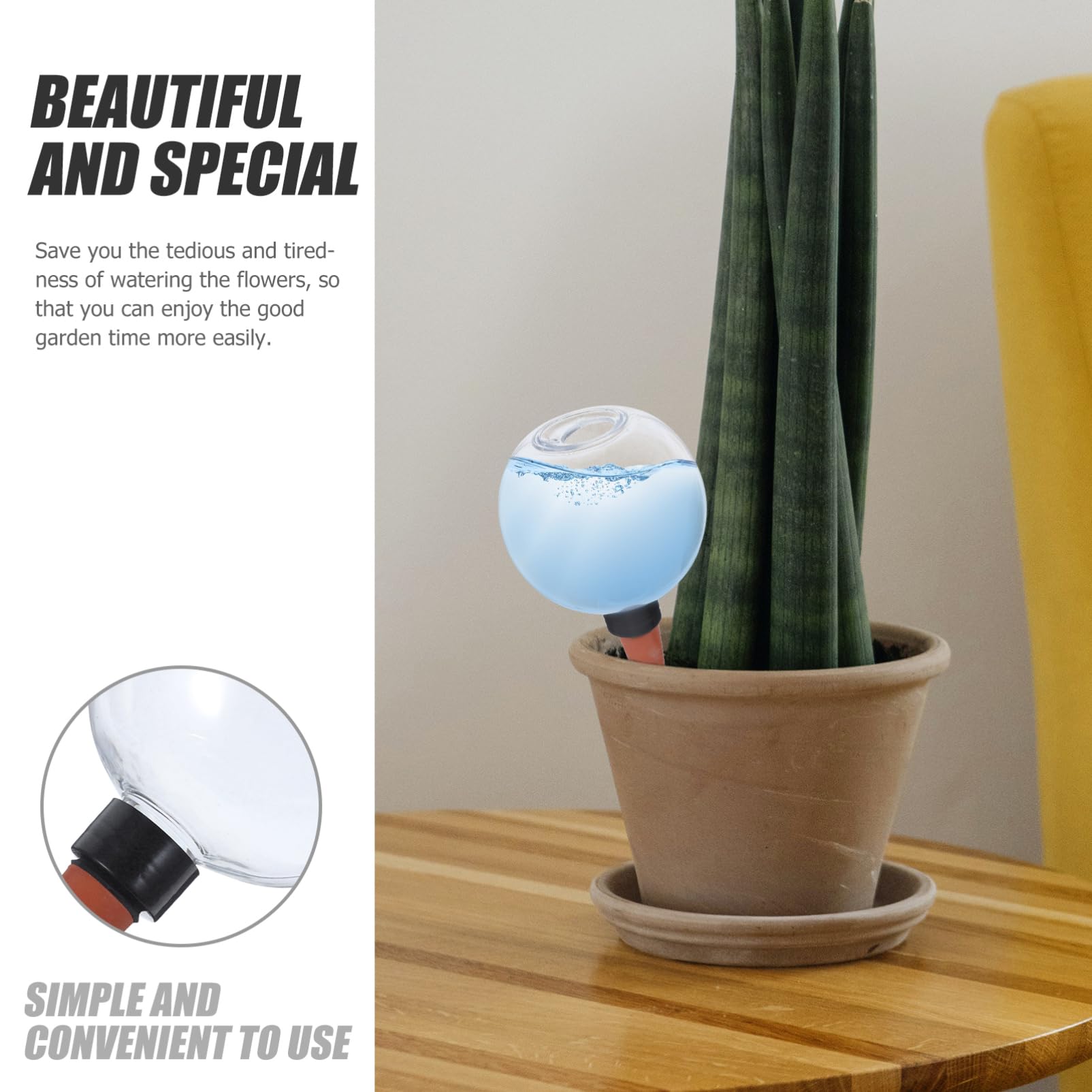 Hemobllo 4 Pezzi Globale Irrigazione Automatica per Piante Gocciolatore Decorativo Autoirrigazione per Piante da e Esterno per Vacanze