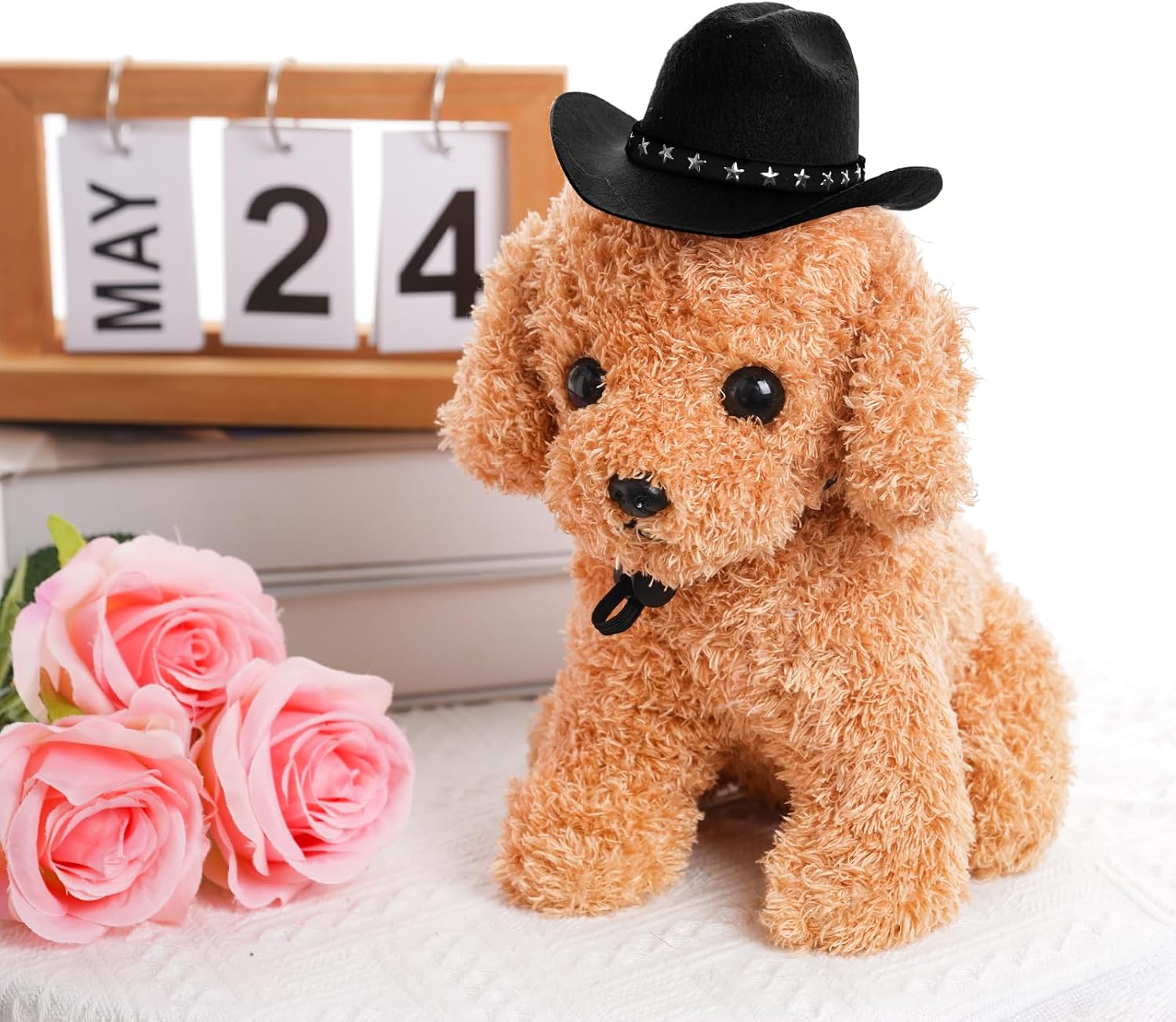 choyaxo Pet Cowboy Costume Cosplay Cap Halloween Costumes for Dogs Cat Pet Party Decoration Mini Cowboy Hat (Black, Medium) image 5