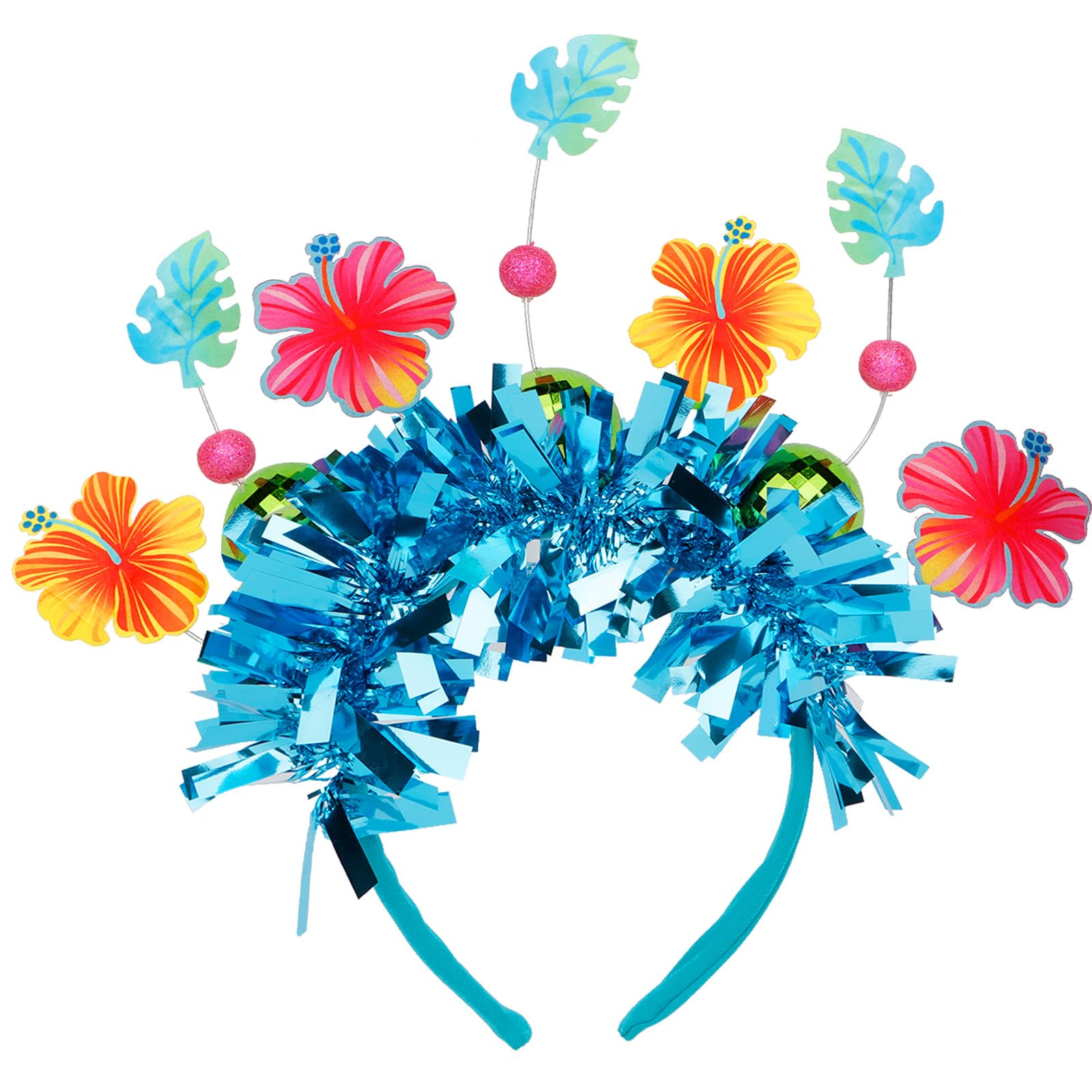 WHAVEL Hawaiian Tropical Headband Luau Party Decorations Flower Hair Accessories Summer Beach Pool
