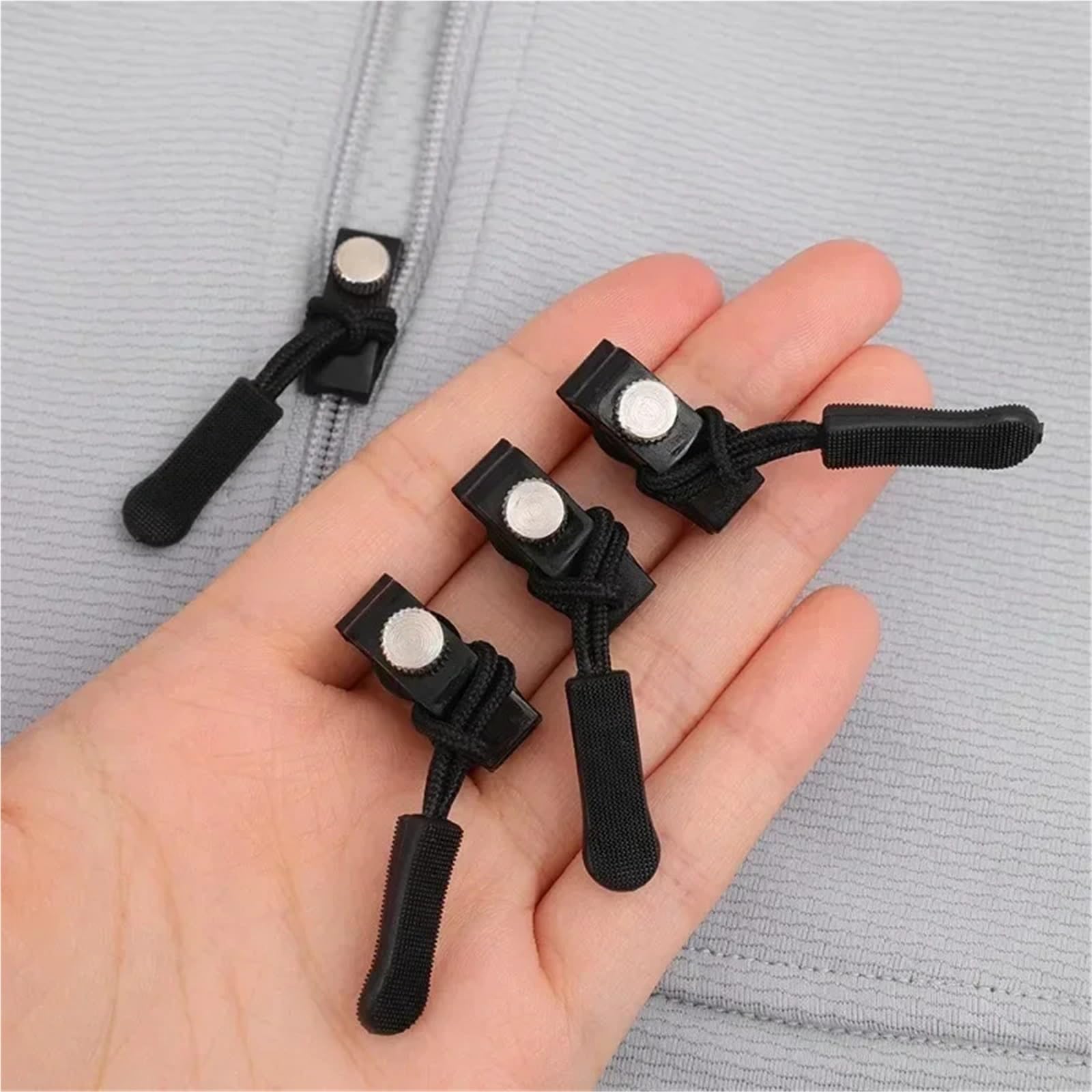Abnehmbarer Reißverschluss-Schieber Zipper Repair Kit Detachable Slider Pull For Jackets Luggage Bags Non-Slip Metal Zip Head DIY Sewing Supplies(100PCS,S)