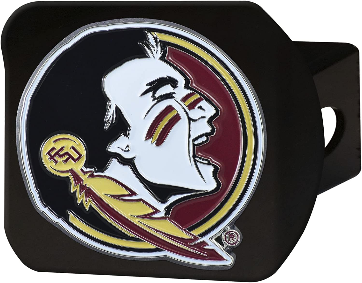 FANMATS 22684 Florida State Seminoles Black Metal Hitch Cover - 3D Color Emblem