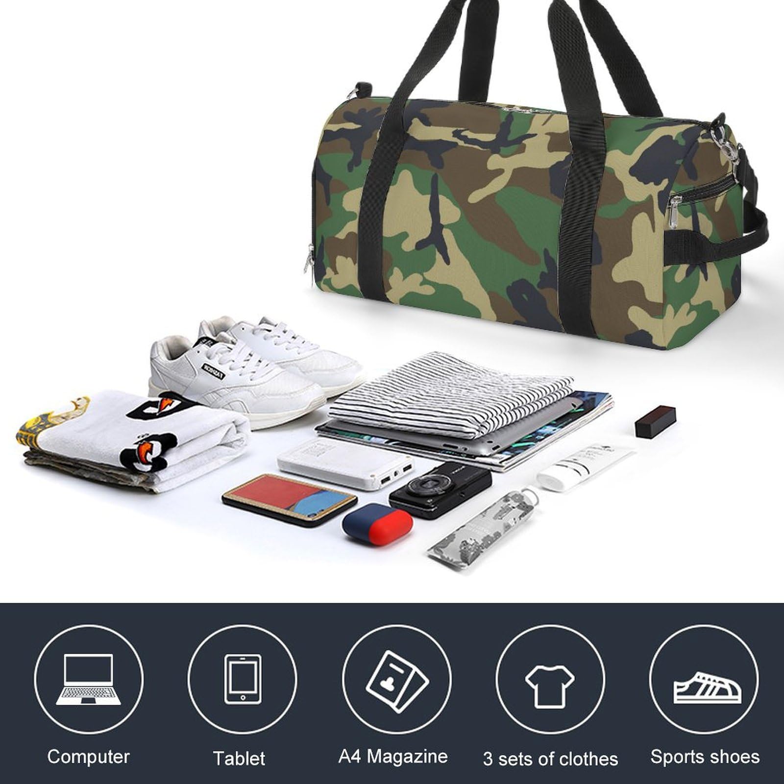 tomocoCOACH 迷彩柄 ボストンバッグ Amazon.co.jp: ボストンバッグ 迷彩柄 カモフラージュ (5) スポーツ