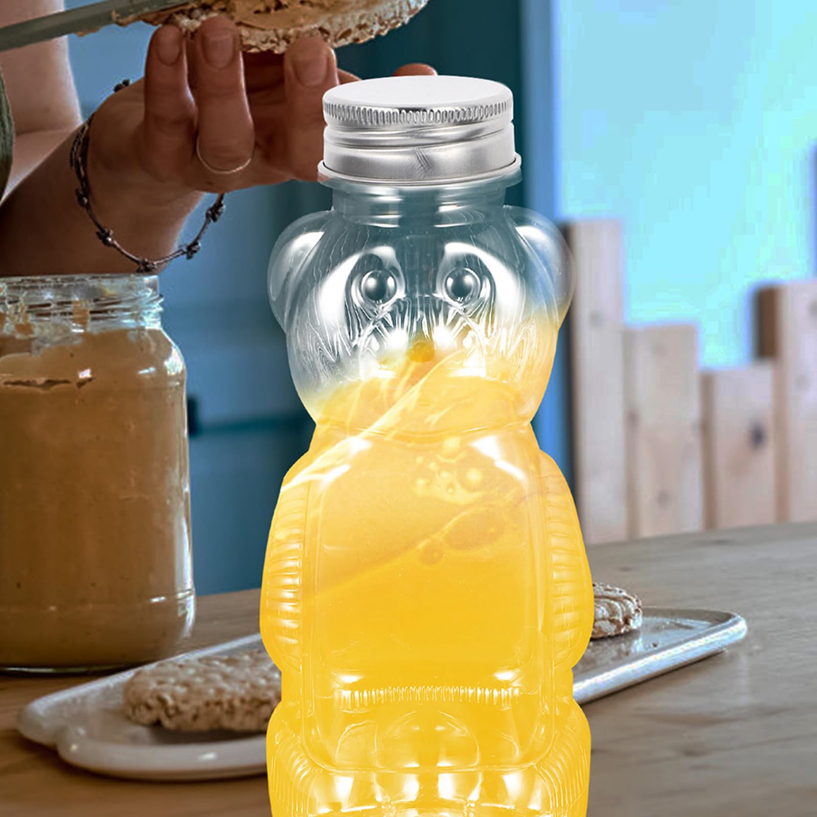 DOITOOL 50 Tappi a Vite in Alluminio da 24 Mm – Coperchi Trasparenti per Barattoli a Tenuta Stagna, Coperchi Riutilizzabili per Bottiglie di Vetro, Adatti per Conserve e Uso Domestico