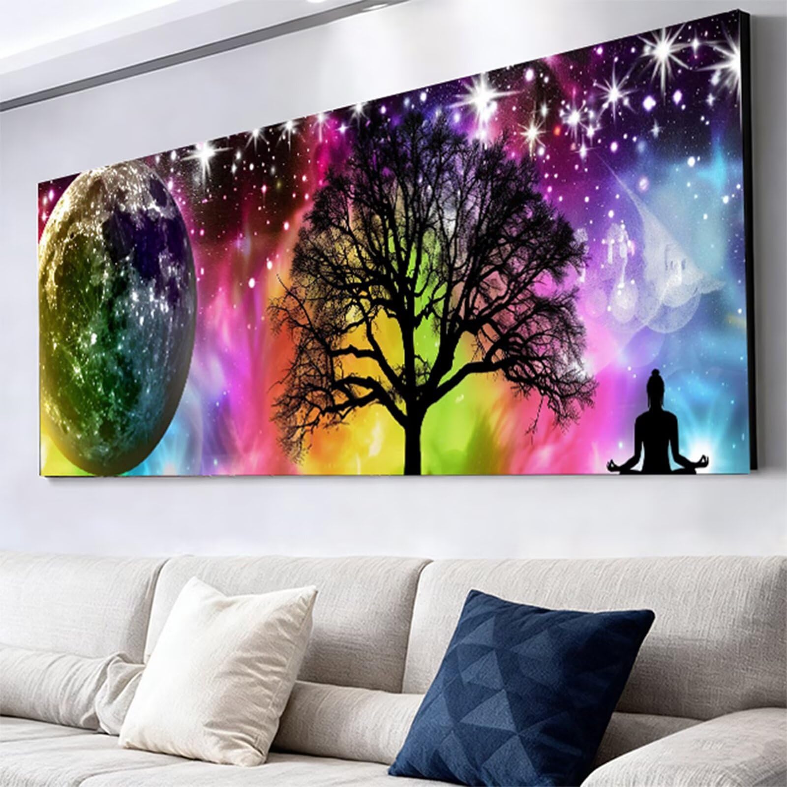 Duże zestawy do malowania diamentowego Zen, sztuka diamentowa dla dorosłych, 5D Dimond Art Tree Gem Arts and Crafts dla dzieci początkujących, zestaw do haftu krzyżykowego z kryształami strasu