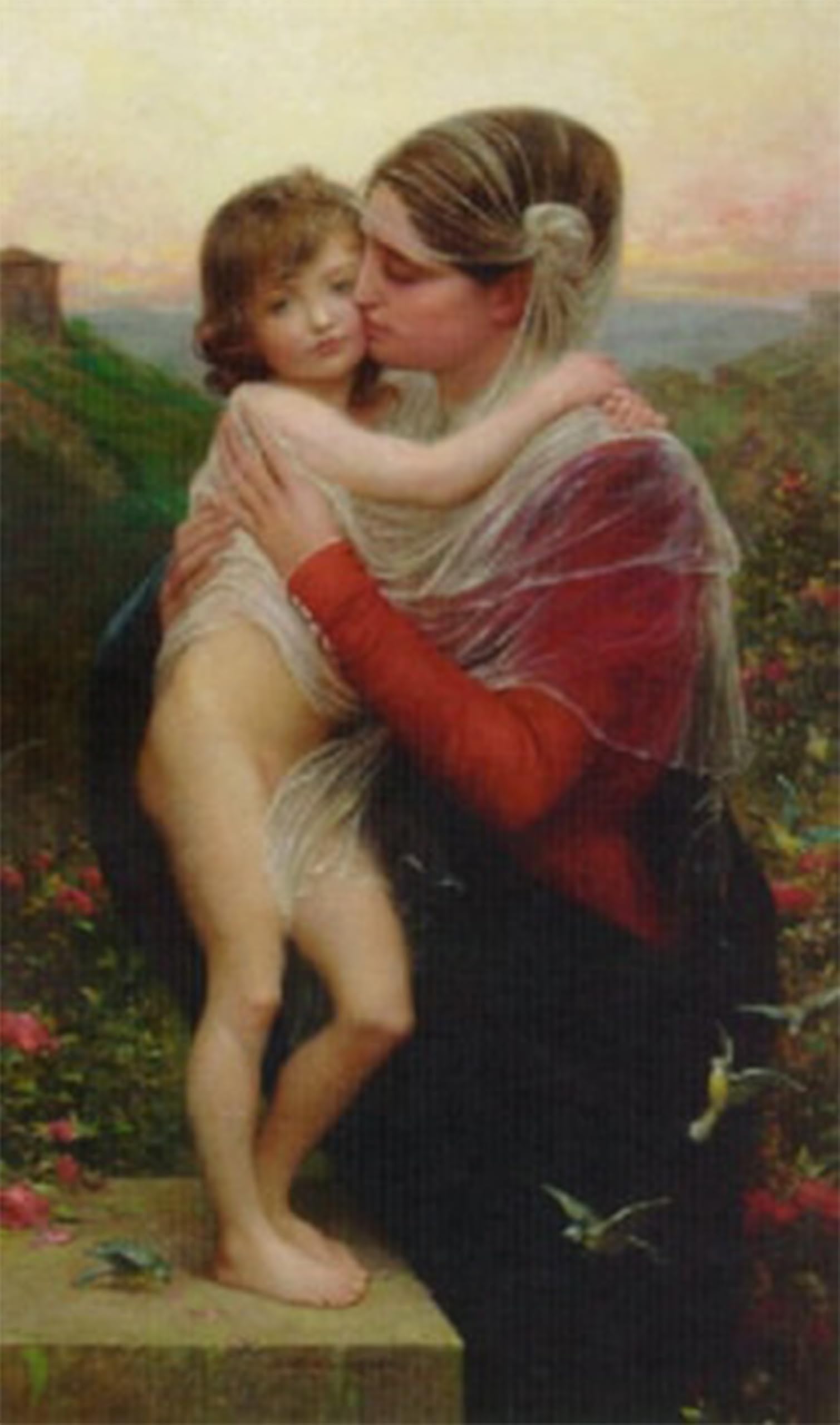 POSTERIIk Famous Modern Artwork Art Mural Femme Et Enfant by Lionel Noel Royer Oil Paintings Pictures for Home Decor 60x90cm