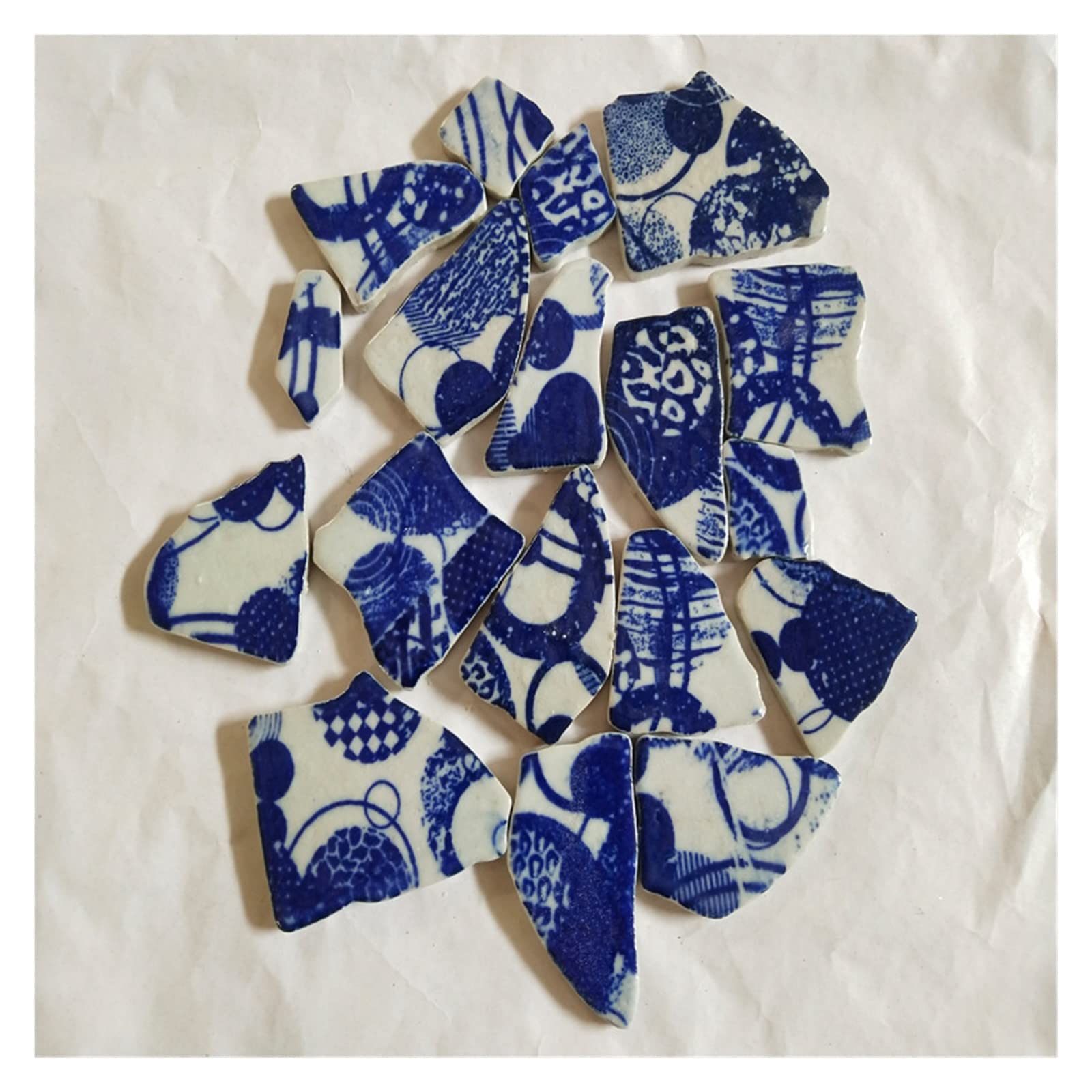 Płytki mozaikowe, 200g Ceramiczne Mozaiki Płytki Nieregularne Fragmenty DIY Mozaika Tworzenie dla Rzemiosła Hobby Sztuka Dekoracja Ścienna Domu(12)