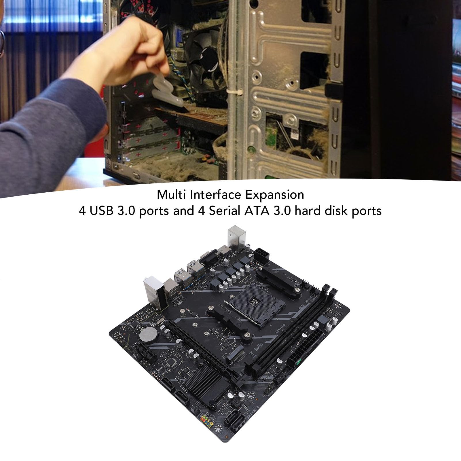 Placa Base B450, Memoria DDR4 de 2 Canales, PCIe Gen X16, Serial ATA 3.0, NGFF/NVME M.2, HDMI, VGA Interface Computer Footboard