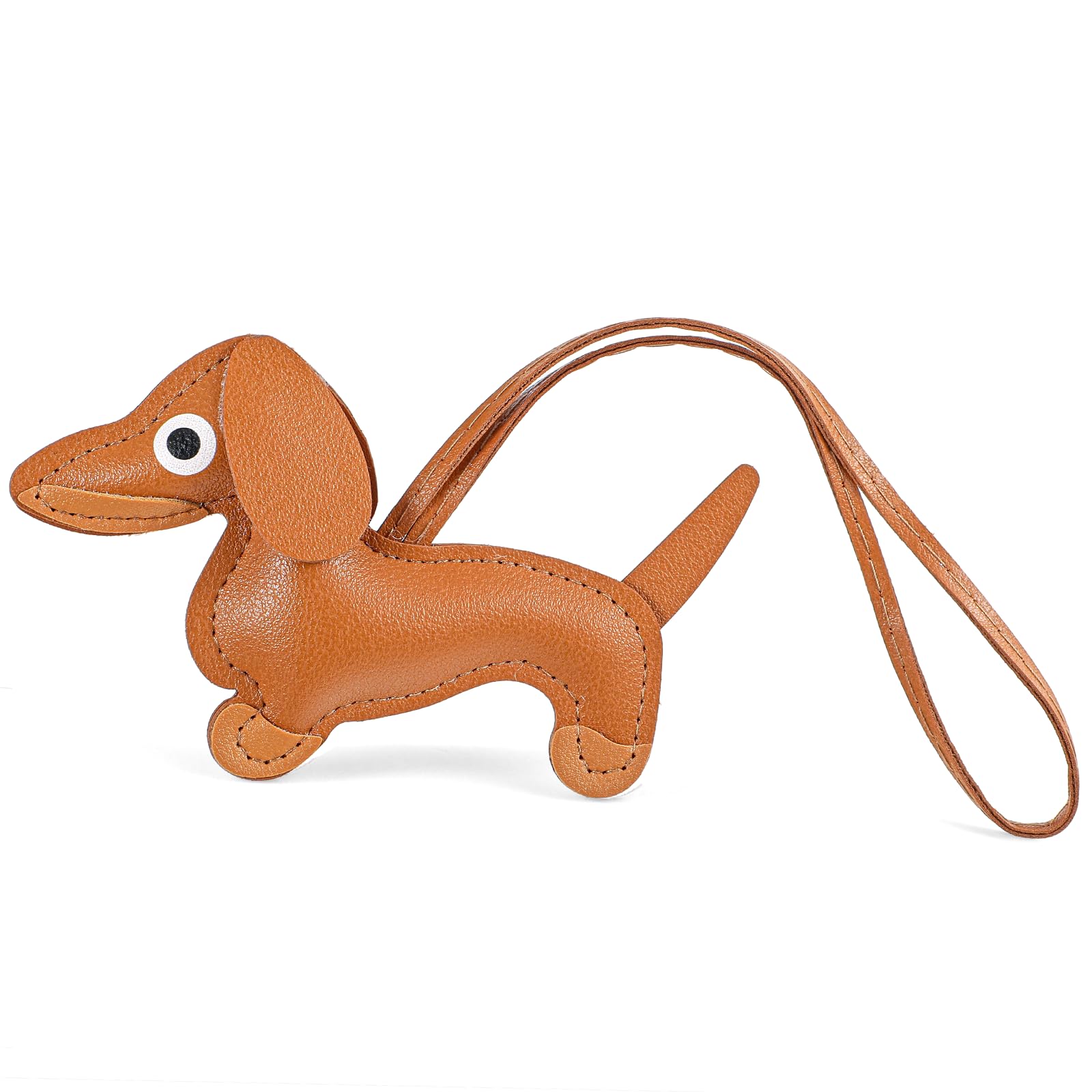 Dachshund Keyring, Dog Keyring, Dachshund Pendant, Leather Lucky Charm Dachshund Keychain, Leather Animal Keyring, Dachshund Gifts for Favourite Person Women Men