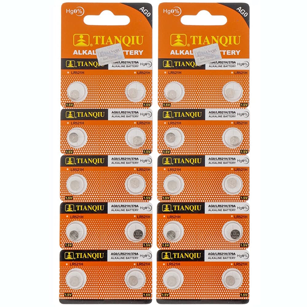 Amazon | TIANQIU LR521 ×20個 LR521H TIANQIU アルカリ電池 1.5V LR521 379A AG0 ...