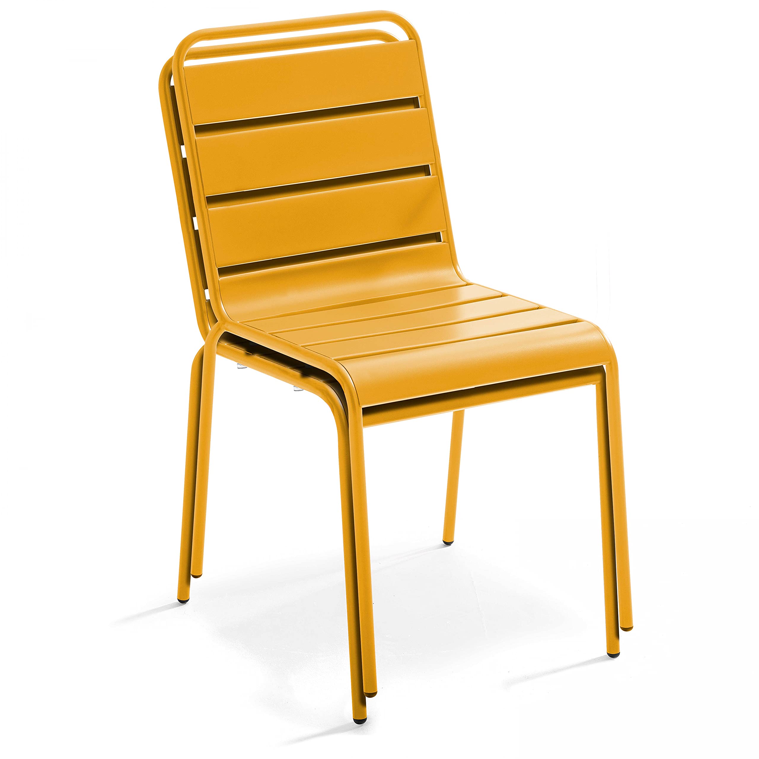 Oviala Chaise de Jardin en métal Jaune - Palavas