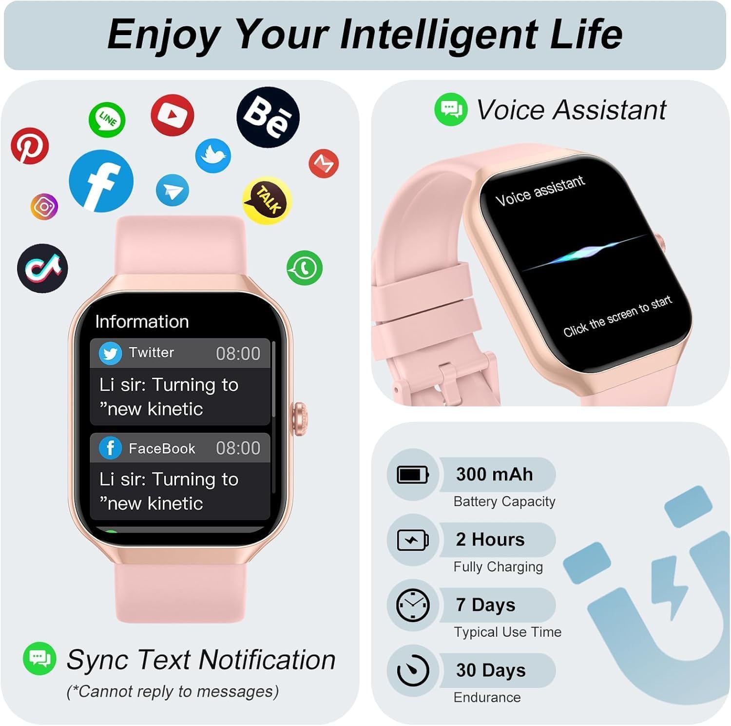 smartwatch uomo donna con funzione telefono, 1.91" orologio fitness donna 110+modalità sport IP68 impermeabile orologio sportivo Smart Watch con contapassi, SpO2, monitor sonno, frequenza cardiaca