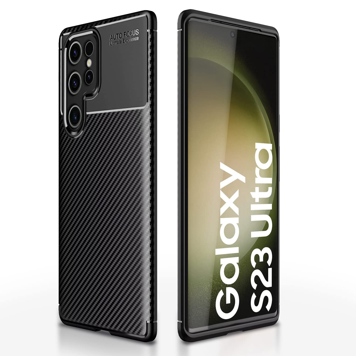 Pikkme Samsung Galaxy S23 Ultra 5G Back Cover | Rugged Carbon Fiber | Shock Proof | Matte Soft Silicon Flexible | Back Case for Samsung Galaxy S23 Ultra 5G (Black) (B0BXKM23M2) Amazon Price History, Amazon Price Tracker