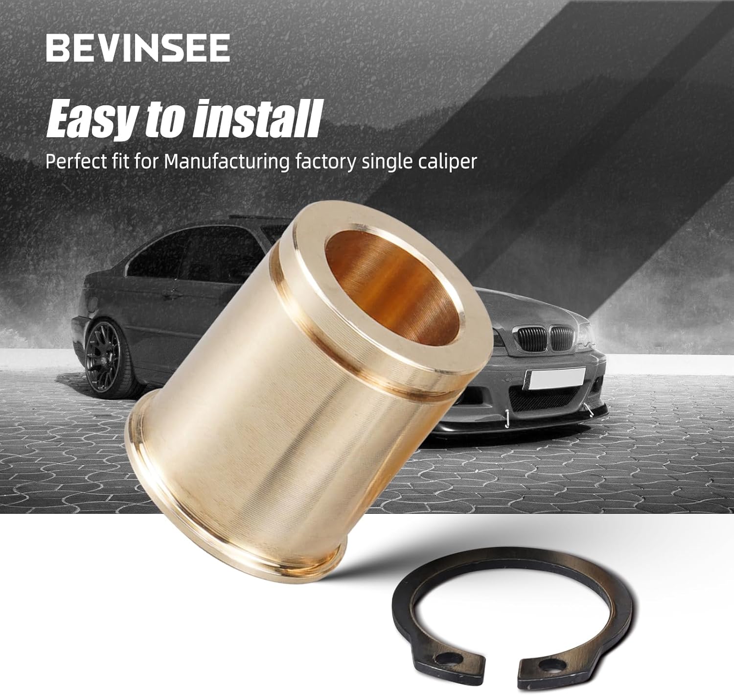 Bevinsee Brass Brake Caliper Guide Bushing Kit Compatible with BMW 325i 328i 323i 330i M3 533i 535i E46 E92 E91 E90 E30 E36