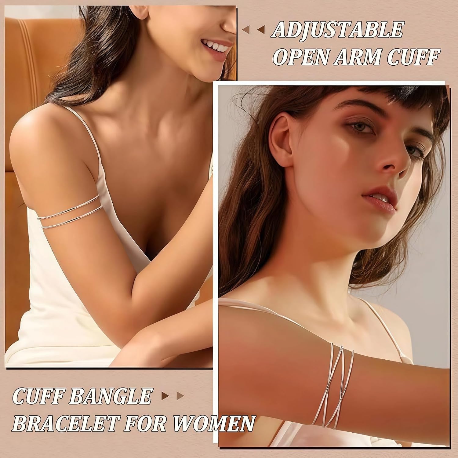 10Pcs Gold Arm Cuff Bracelets for Women, Adjustable Greek Goddess Egyptian Jewelry Set, Snake Arm Band Bangle, Costume Body Jewelry Accessories