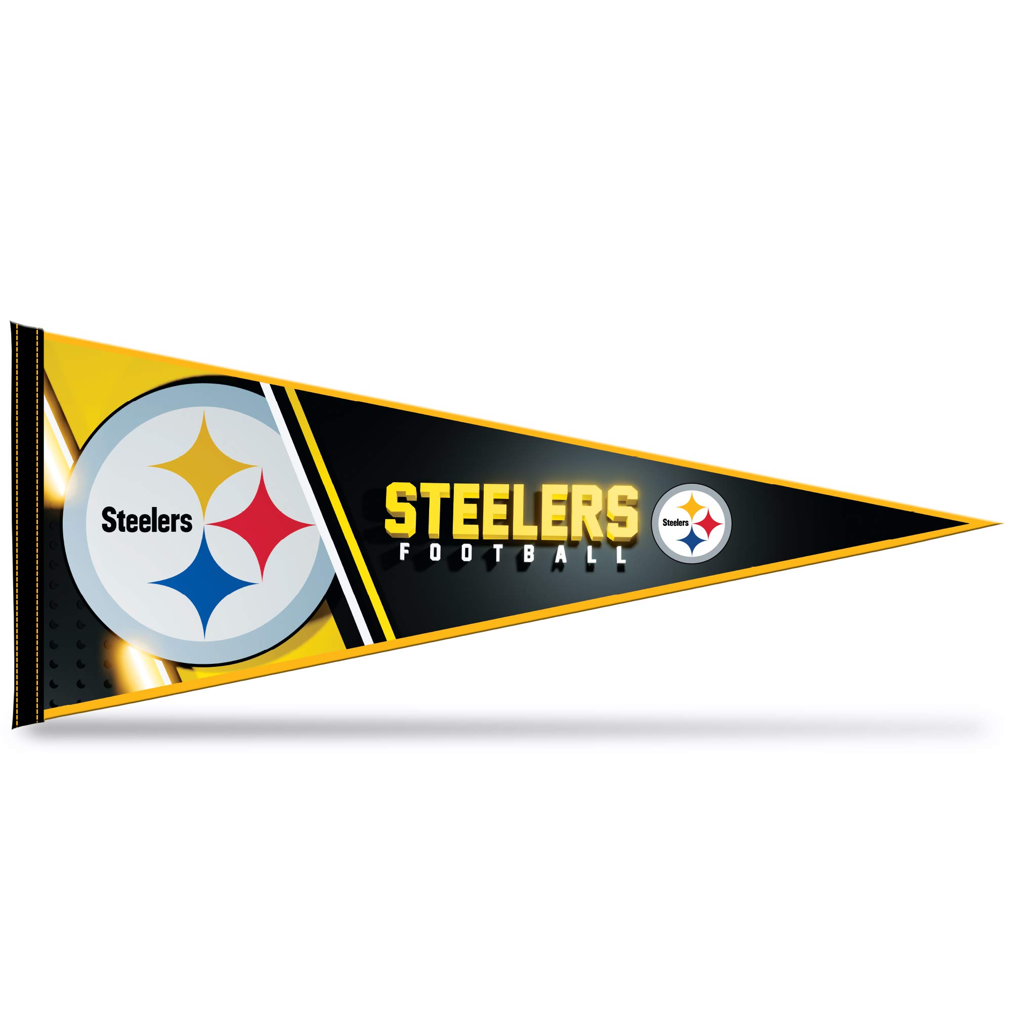 Rico Industries NFL Football Pittsburgh Steelers Primary 12" x 30" Felt Wall Décor Pennant - Great for Home/Bed Room/Man Cave Décor