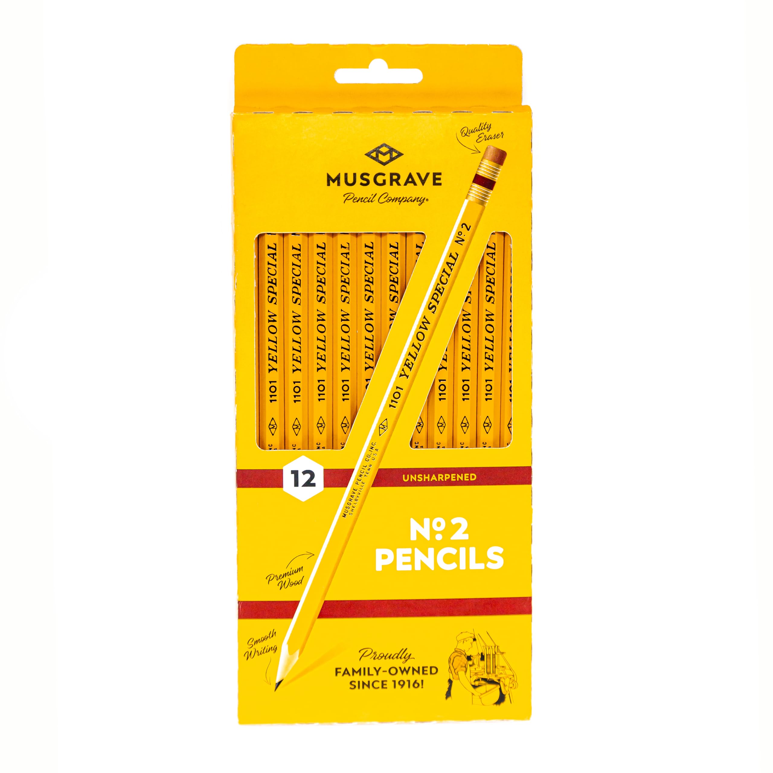 Musgrave Pencil Company 1101 Yellow Special™ Three 12-Pack Sets (total of 36 pencils)