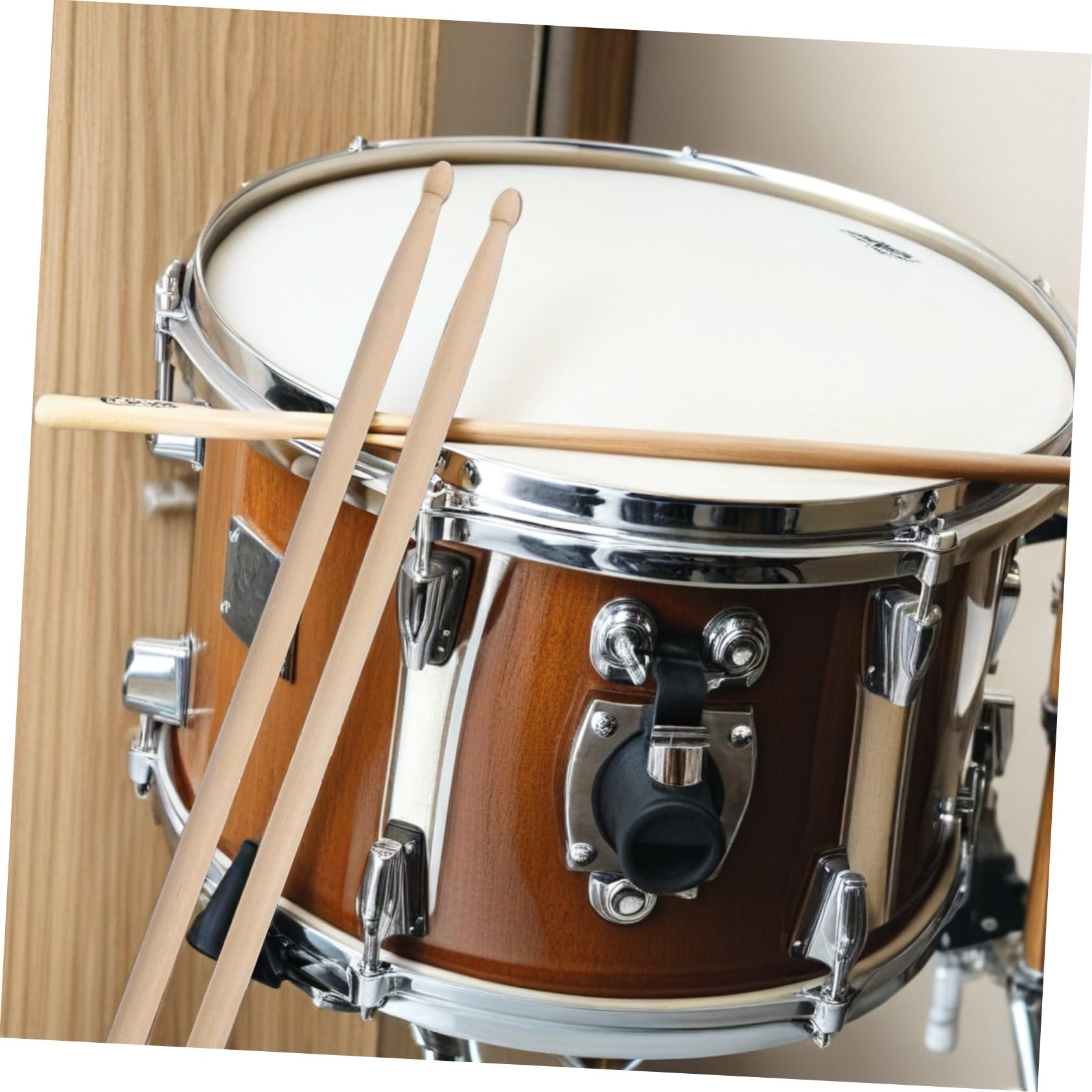 Milisten 12pares Baquetas de Jazz para Batería de Madera con Punta Redonda para Practicar Casa Bandas Escolares Suministros para Percusión