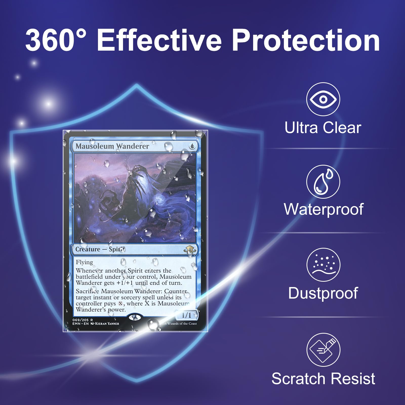 400 Counts Card Sleeves,Soft Penny Sleeves for Trading Cards,Clear Plastic Card Protectors Fit for MTG,TCG,Baseball,Football,Sports,Game Cards - Image 3