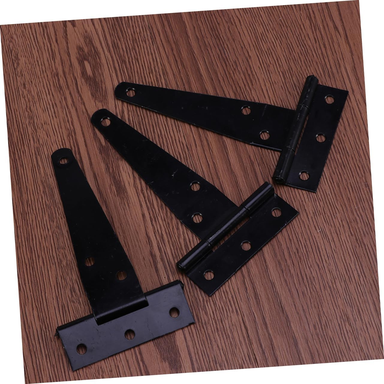 24PCS 4-Inch T Shaped Hinges Heavy Duty Triangular Gate Hinges for Doors and Sheds Black for Home and Store Use