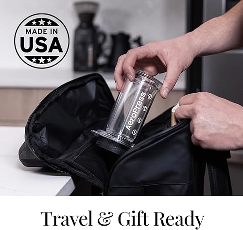 Miniatura 8 de AeroPress Paquete de cafetera 3 en 1: prensa francesa, café estilo Pourover y café expreso, portátil e ideal para acampar