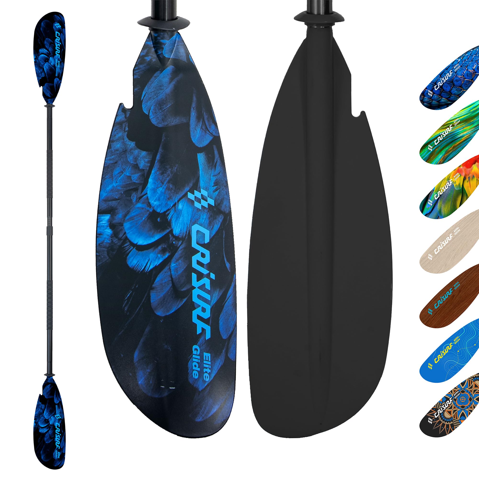 Adjustable Kayak Paddle, Detachable Lightweight Floating Oar with Ergonomic Grip and Drip Guards, Versatile Multi-Section Design for Kayaking and Paddle Boarding