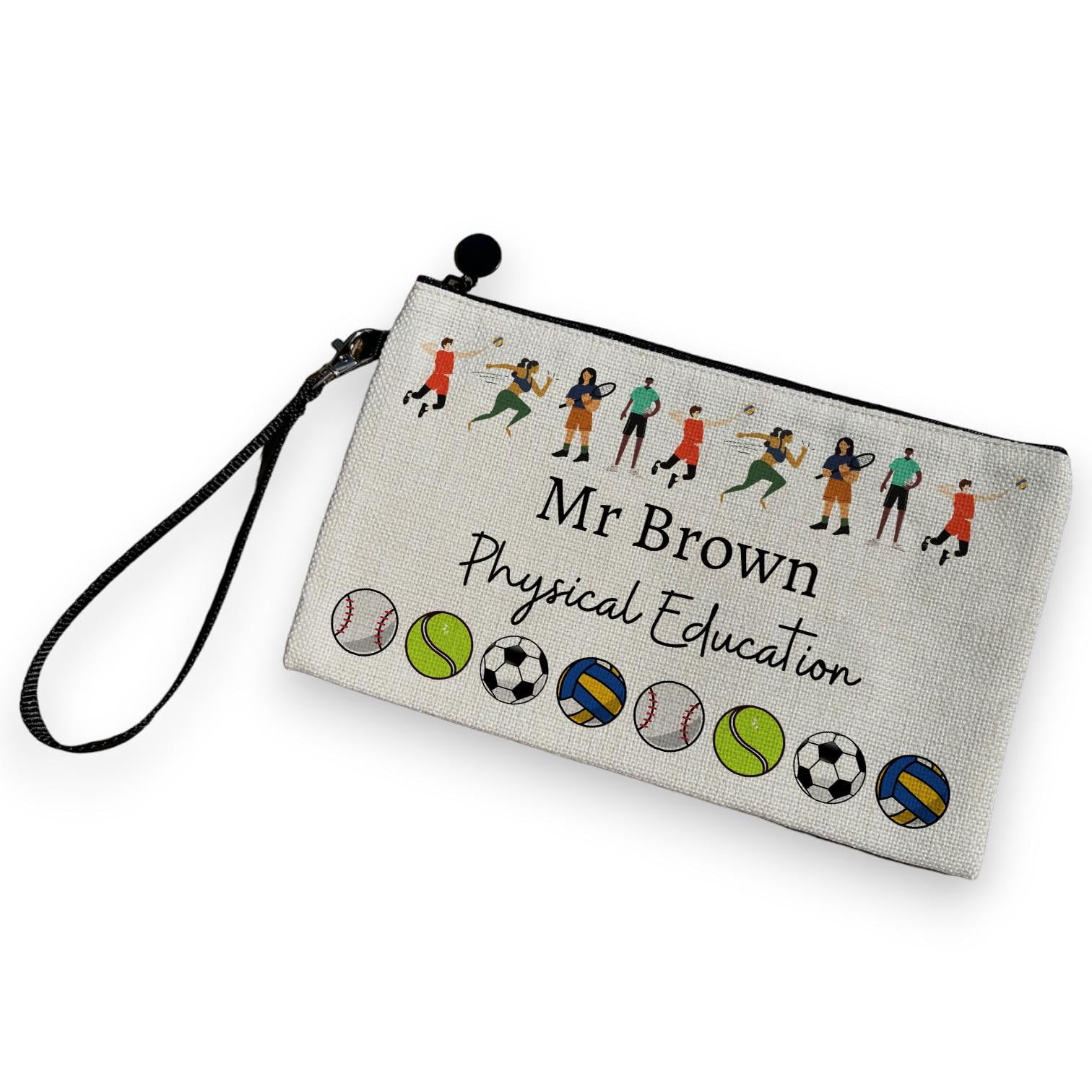 Personalised Physical Education Pencil Case, Gift For Kids, Back To School Supplies for Teacher, Thank You Gift for Sport Lovers, Stationary