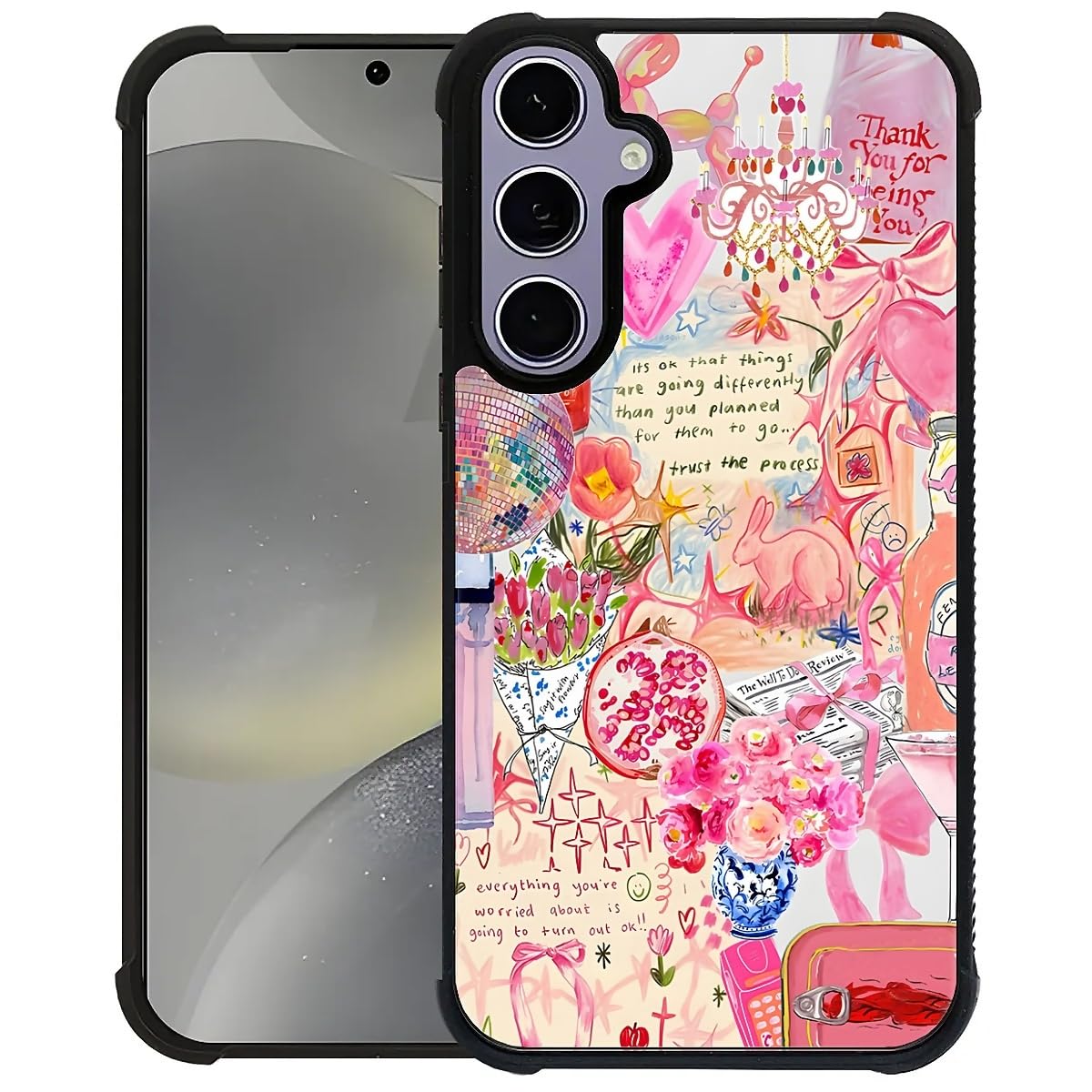 Coque antidérapante Samsung S24 S25 protection angles rose - 8
