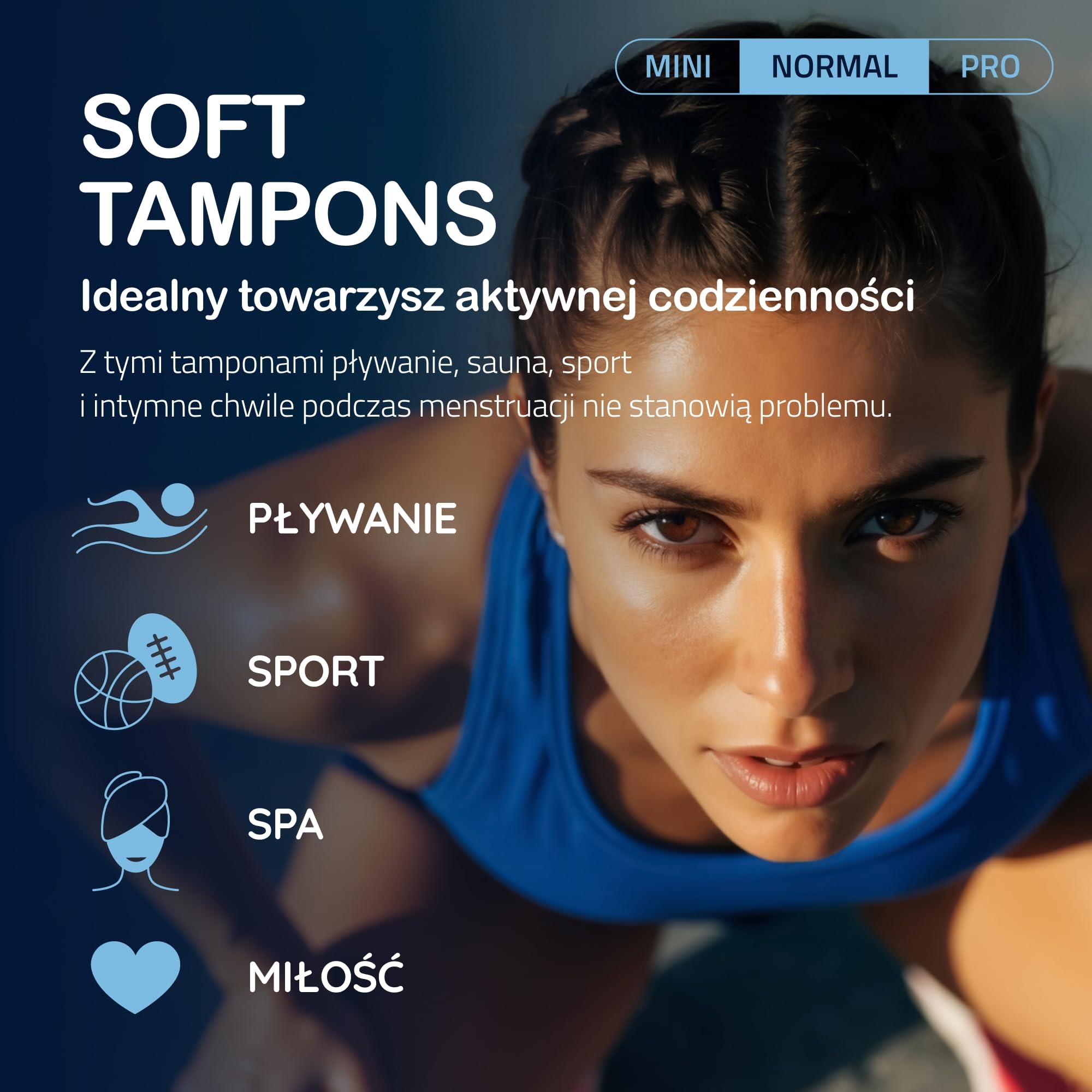MY.SIZE Woman Soft Tampony NORMAL, 20 sztuk, tampony bez sznureczka do sportu, miłości i spa