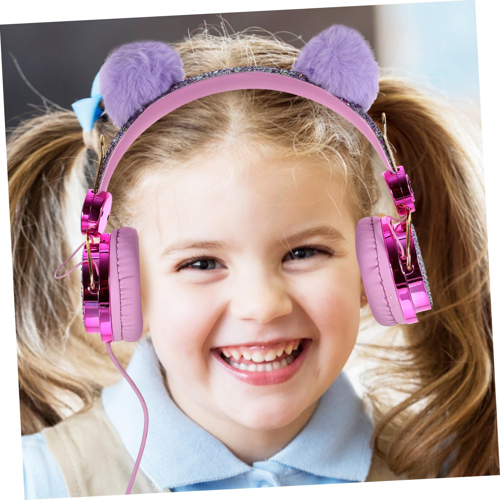 DOITOOL 3 Cuffie Per Bambini Auricolari in Peluche Volume Regolabile Per Ragazze E Ragazzi Per Uso Scolastico E Domestico