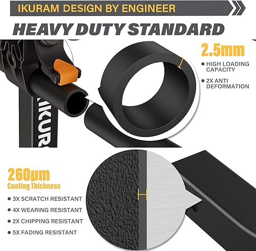 Miniatura 2 de IKURAM 4 portabicicletas portabicicletas soporte doble plegable para coches camiones SUV y minivans con un receptor de enganche de 2 pulgadas