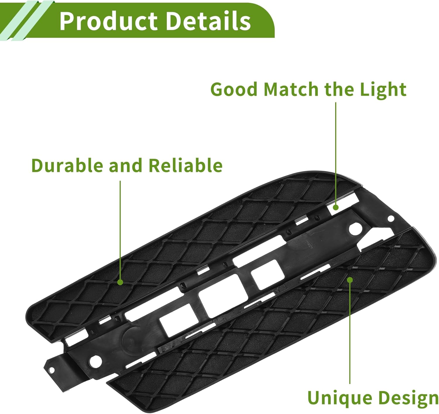 No.1648847122 Fog Light Grill for Mercedes Benz GL350 2010-2012 Black Front Left Front Lower Bumper Fog Light Cover Inserts ABS 1 Pc - Image 7