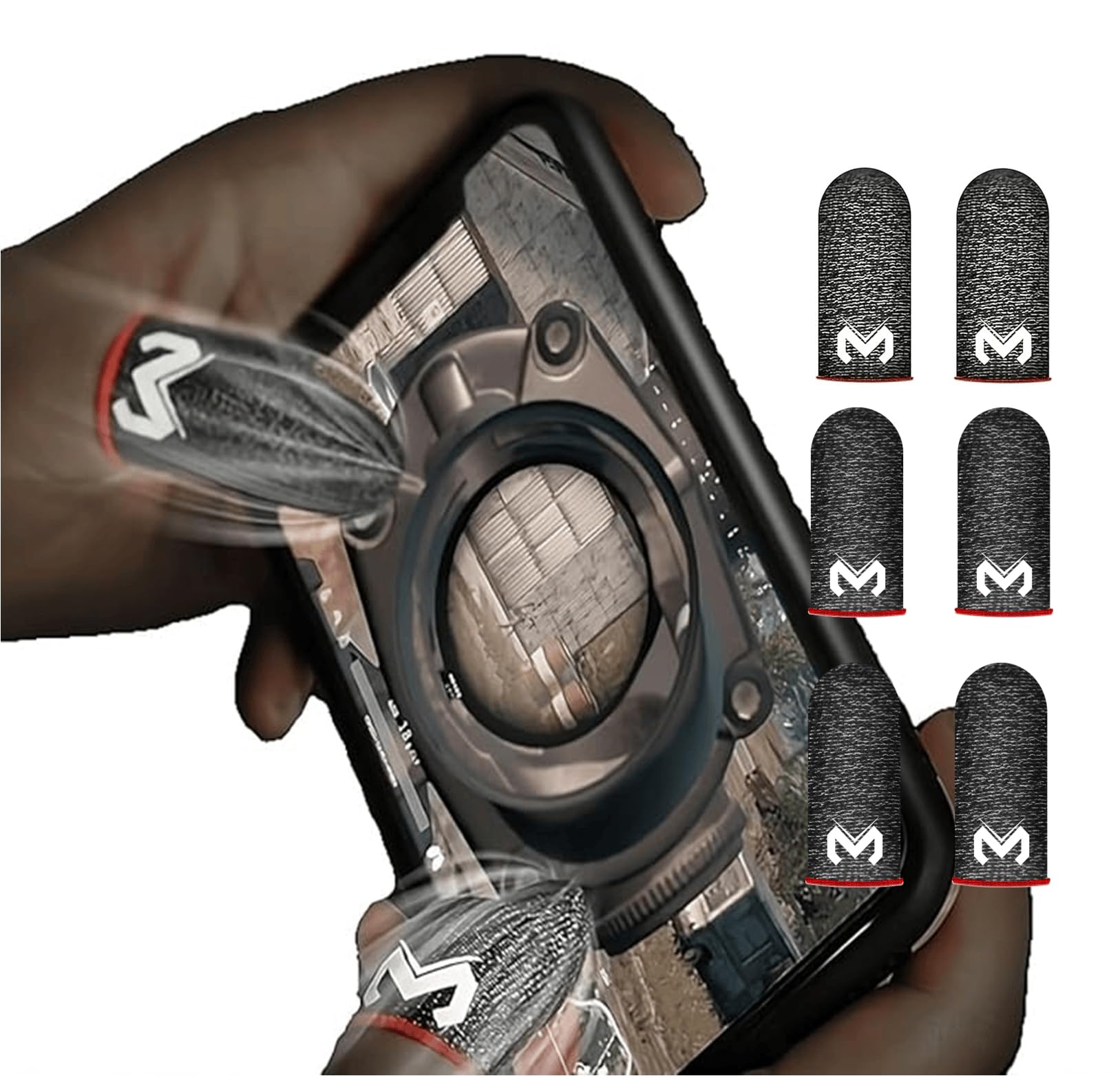 Cubonic X Memo Original Mobile Game Finger Caps – Non-Slip Touchscreen Anti-Sweat Sleeves for Smooth & Precise Gaming | Shoot, Aim & Control with High Sensitivity Thumb Covers |3 Pc-image-30