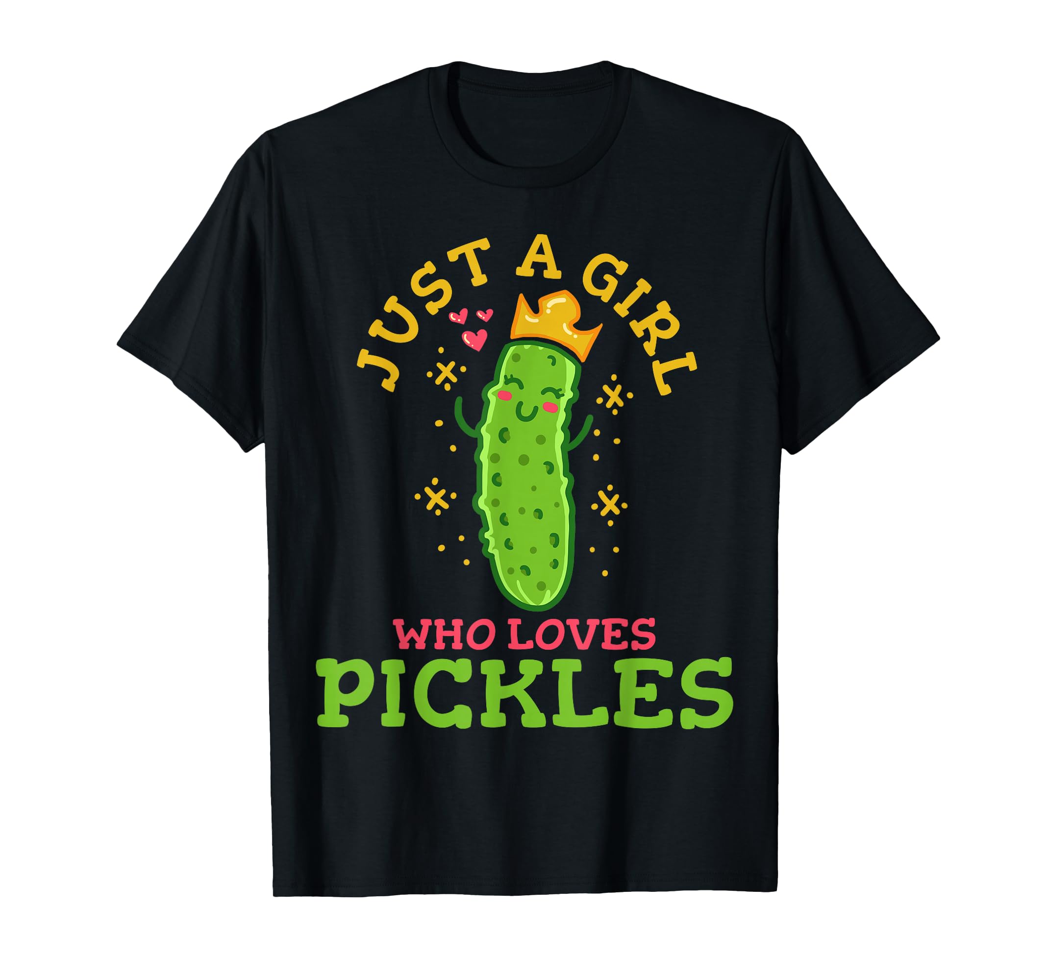 Pickle Just a Girl Who Loves Pickles Vegan T-Shirt Small