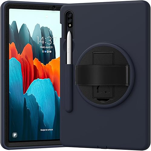 Vista 56 de ORIbox Defender - Funda para Samsung Galaxy Tab S8/Tab S7 de 11 pulgadas, protección contra caídas de cuerpo completo, parachoques 3 en 1 a prueba